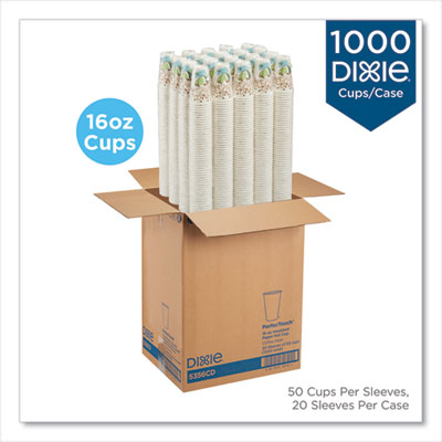 Perfectouch Paper Hot Cups, 16 Oz, Coffee Haze Design, 50/sl