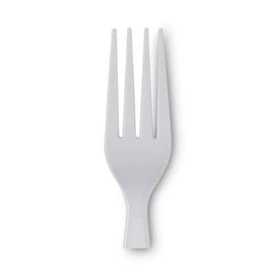Plastic Cutlery, Heavyweight Fork, White, 100/Box, 10 Boxes/