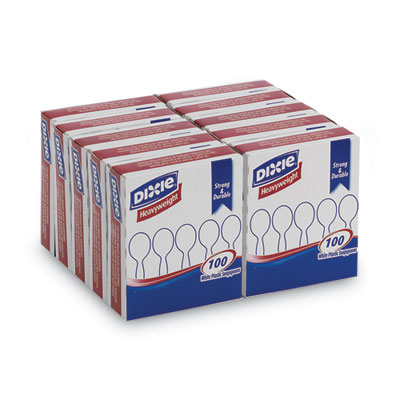 Plastic Cutlery, Heavyweight Soup Spoon, White, 100/Box, 10