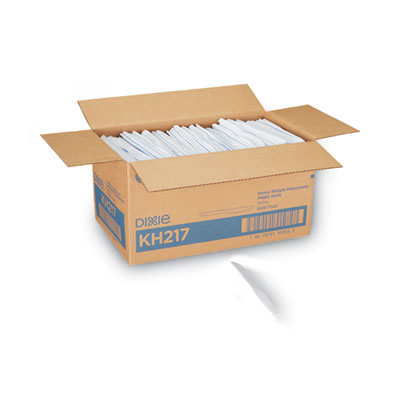 Plastic Cutlery, Heavyweight Knife, 7.5", White, 1,000/Carto