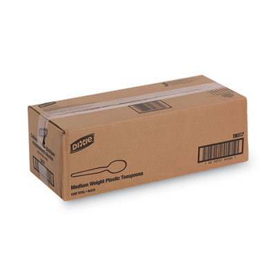 Plastic Cutlery, Heavy Mediumweight Spoon, Black, 1,000/Cart
