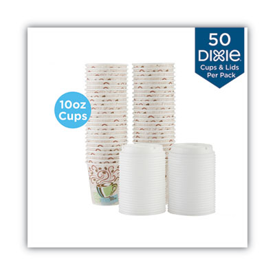PerfecTouch Paper Hot Cups and  Lids Combo, 10 oz, Multicolo
