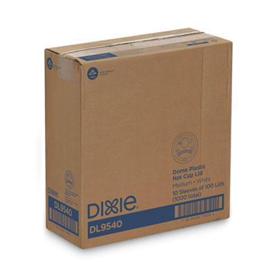 Sip-Through Dome Hot Drink Lids, Fits 10 oz Dixie Hot Cups,
