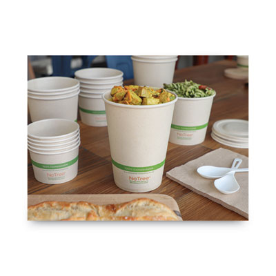 No Tree Paper Bowls, 32 oz, 4.4" Diameter x 5.8" h, Natural,