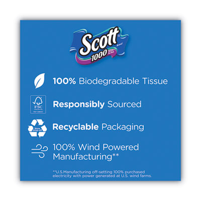 1000 Bathroom Tissue, Septic Safe, 1-Ply, White, 1,000 Sheet