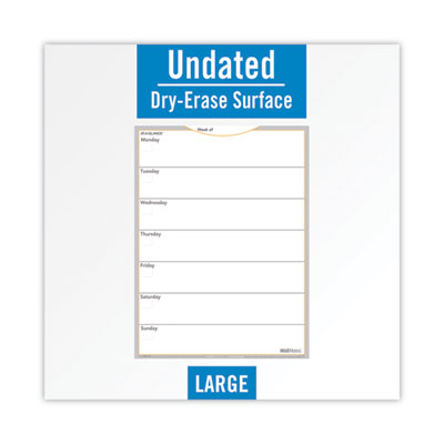 Wallmates Self-Adhesive Dry Erase Weekly Planning Surfaces,
