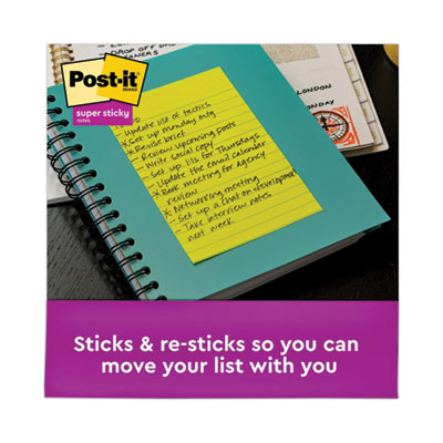 Pads in Energy Boost Collection Colors, Note Ruled, 4" x 6",