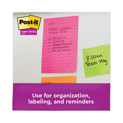 Pads in Energy Boost Collection Colors, Note Ruled, 4" x 6",