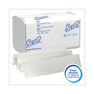 Slimfold Towels, 1-Ply, 7.5 x 11.6, White, 90/Pack, 24 Packs