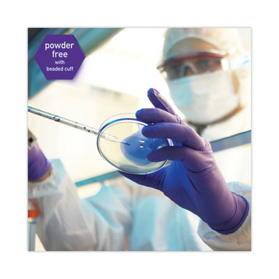 PURPLE NITRILE Exam Gloves, Powder-Free, Large, 6 mil Thick,