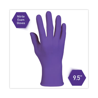 PURPLE NITRILE Exam Gloves, Powder-Free, Large, 6 mil Thick,