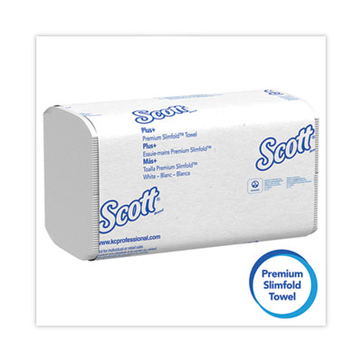 Slimfold Towels, 1-Ply, 7.5 x 11.6, White, 90/Pack, 24 Packs