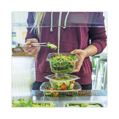PLA Rectangular Deli Container Lids, 4.8 x 5.9 x 0.3, Clear,