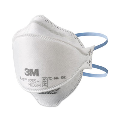 Aura Particulate Respirator 9205+, N95, One Size Fits All, 2
