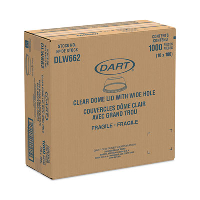 Open-Top Dome Lid, With 1.9" dia Hole, Fits 9 oz to 22 oz Co