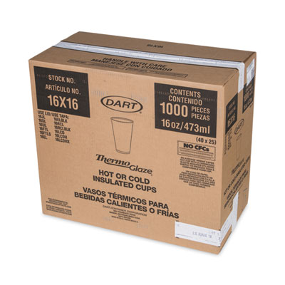 Cafe G Foam Hot/cold Cups, 16 Oz, Brown/green/white, 1,000/c