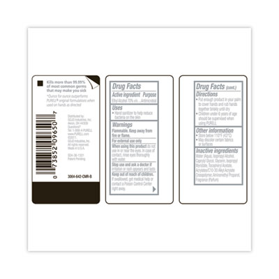 Advanced Hand Sanitizer Refreshing Gel, 2 oz, Flip-Cap Bottl