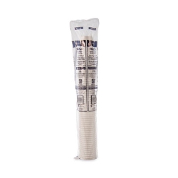 Single-Sided Poly Paper Hot Cups, 16 oz, White, 50/Sleeve, 2