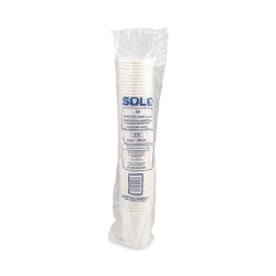 Single-Sided Poly Paper Hot Cups, 10 oz, White, 50/Sleeve, 2