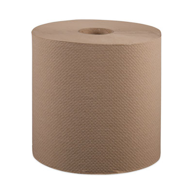 Hardwound Roll Towels, 1-Ply, 8" x 800 ft, Natural, 6 Rolls/