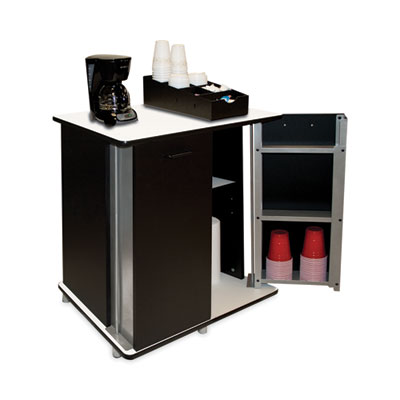 Refreshment Stand, Engineered Wood, 9 Shelves, 29.5" x 21" x