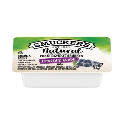 Smuckers 1/2 Ounce Natural Jam, 0.5 oz Container, Concord Gr