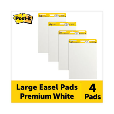 Vertical-Orientation Self-Stick Easel Pads, Unruled, (30) Wh