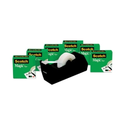 Magic Tape Desktop Dispenser Value Pack, 1" Core, 0.75" x 83