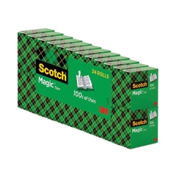 Magic Tape Value Pack, 1" Core, 0.75" X 83.33 Ft, Clear, 24/