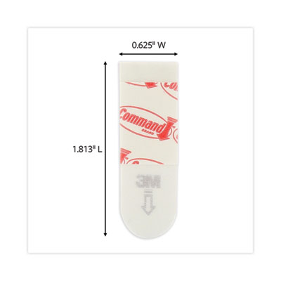 Poster Strip Pairs, Holds Up to 1 lb, 1.63" x 2.75", White,