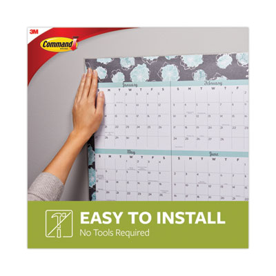 Poster Strip Pairs, Holds Up to 1 lb, 1.63" x 2.75", White,