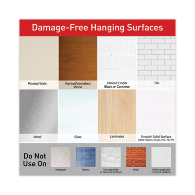 Poster Strip Pairs, Holds Up to 1 lb, 1.63" x 2.75", White,