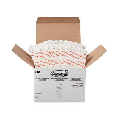 Poster Strip Pairs, Holds Up to 1 lb, 1.63" x 2.75", White,