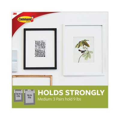 Damage-Free Hanging Picture Hanging Strip Pairs, Holds Up to