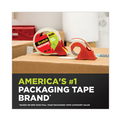 Sure Start Packaging Tape, 3" Core, 1.88" X 54.6 Yds, Clear,