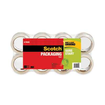 Sure Start Packaging Tape, 3" Core, 1.88" X 54.6 Yds, Clear,