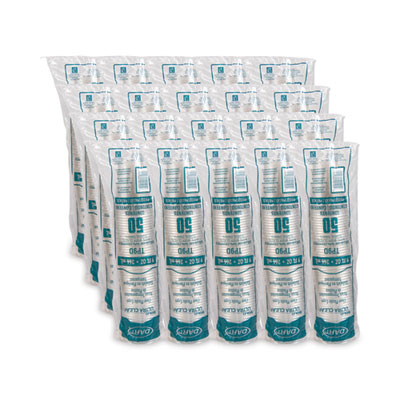 Ultra Clear PET Cups, Tall, 9 oz, Plastic, 50/Bag, 20 Bags/C
