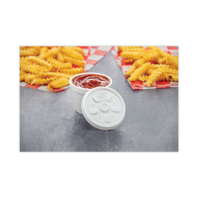Plastic Lids for Foam Containers, Vented, Fits 3.5 oz to 6 o