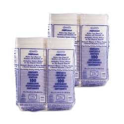 Foam Hinged Lid Containers, 8.38 x 7.78 x 3.25, White, 200/C