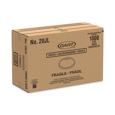 Plastic Lids for Foam Cups, Bowls and Containers, Flat, Vent