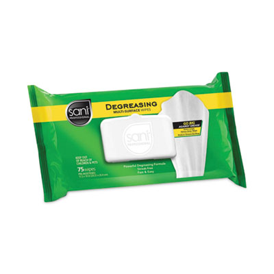 Degreasing Multi-Surface Wipes, 1-Ply, 11.5 x 10, 75, Floral