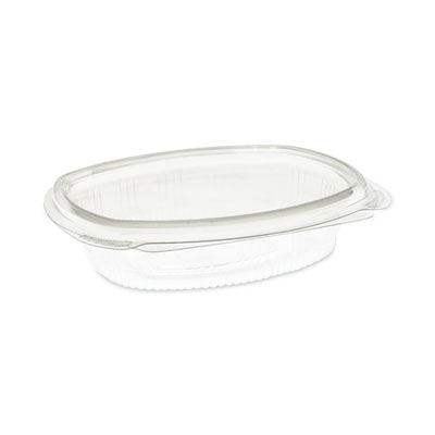 EarthChoice Recycled PET Hinged Container, 8 oz, 4.92 x 5.87