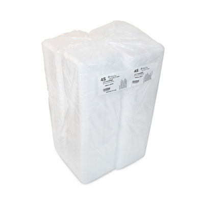 Meat Tray, #4 Shallow, 9.12 x 7.12 x 0.65, White, Foam, 500/