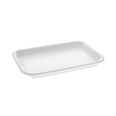 Supermarket Tray, #2, 8.2 x 5.7 x 0.91, White, Foam ,500/Car