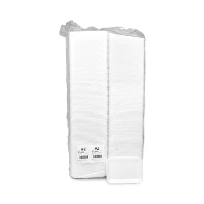 Supermarket Tray, #2, 8.2 x 5.7 x 0.91, White, Foam ,500/Car
