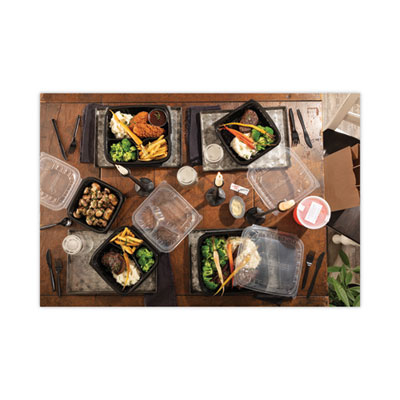 EarthChoice Vented Dual Color Microwavable Hinged Lid Contai