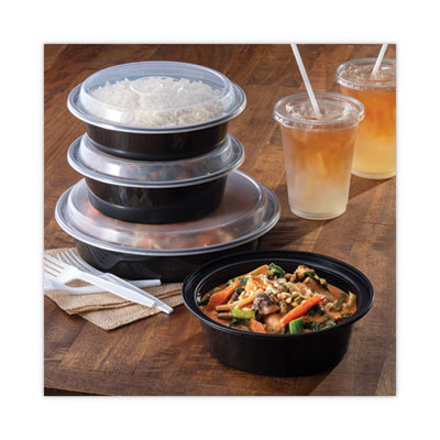 Newspring VERSAtainer Microwavable Containers, 32 oz, 7" Dia