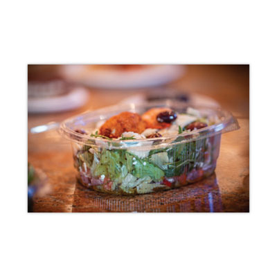 EarthChoice Recycled PET Hinged Container, 24 oz, 7.37 x 5.8