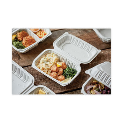 EarthChoice Vented Microwavable MFPP Hinged Lid Container, 9