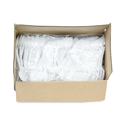 Fieldware Cutlery, Mediumweight Spoon, Plastic, White, 1,000
